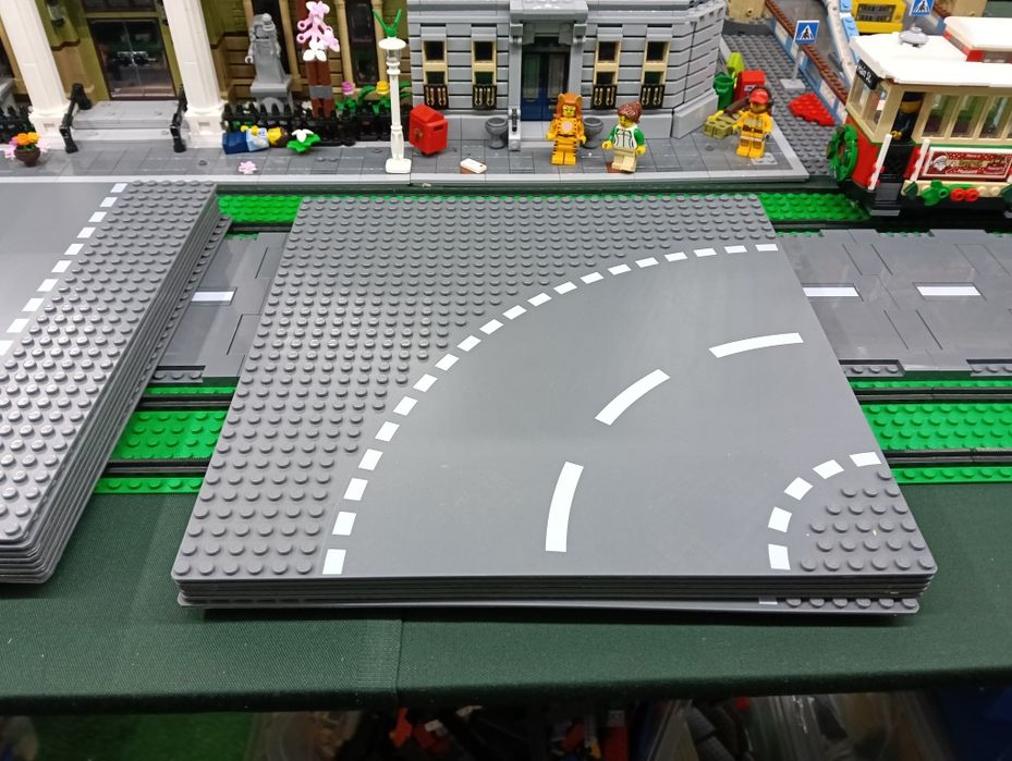 Lego placă de baza șosele drepte si  curbe.