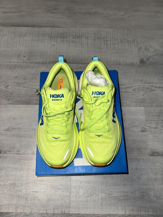 Vând papuci de alergare HOKA Bondi 8 Lime Edition Noi LICHIDARE