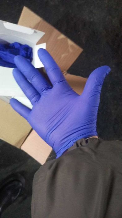 ПЕРЧАТКИ нитриловые  неопудренные, нестерильные синий  100шт  ,qo'lqop