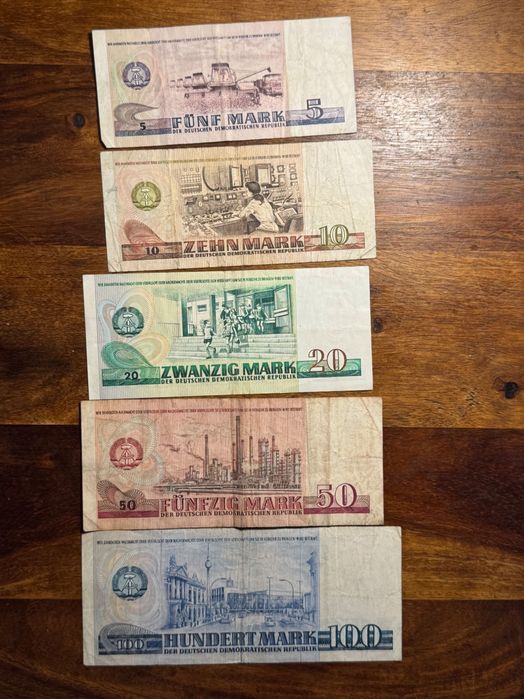 Set bancnote mărci DDR ( Germania)