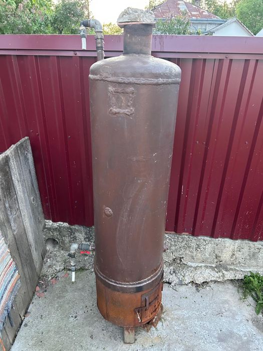 Ansamblu  boiler pe lemne pentru apa calda 100L