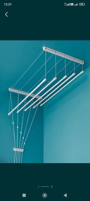 Устанавливаем потолочные бельевые сушилки