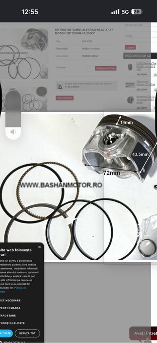 Piston 250cc alfarad