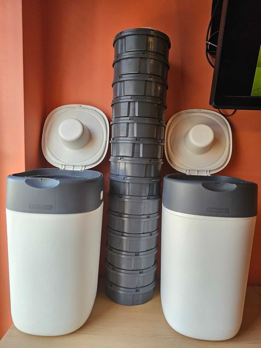 2 х Хигиенен кош за пелени Tommee Tippee + 14 касети - Twist and Click