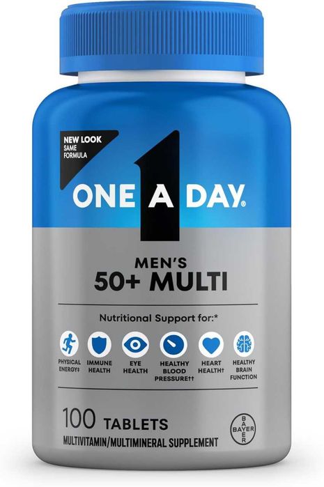 One-A-Day, Men's 50+, ван дей 50+, van dey multivitamin, мультивитамин