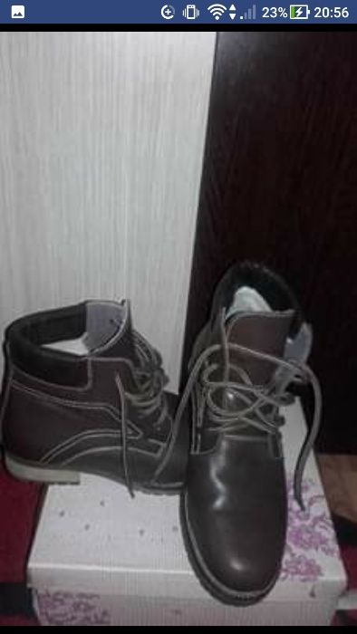 Ghete noi din piele maro nr.39