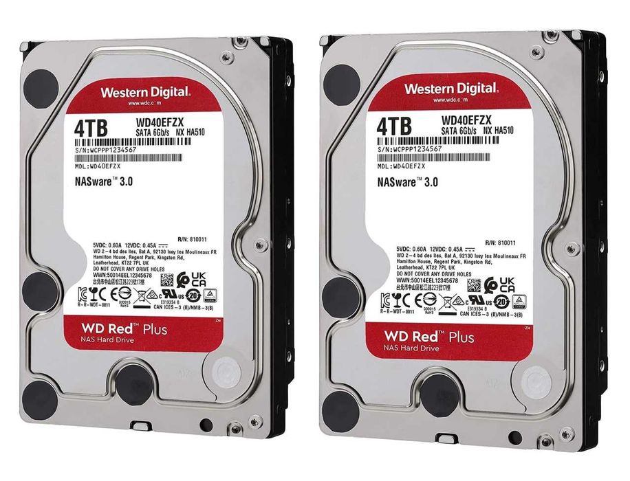 WD Red Plus 4Tb Box. Новые! Количество! CMR 5400 RPM, 256MB Cache.