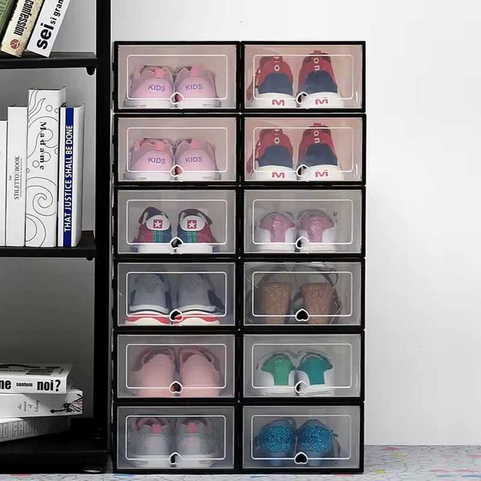 Комплект от 12 броя кутии за съхранение на обувки, Органайзер