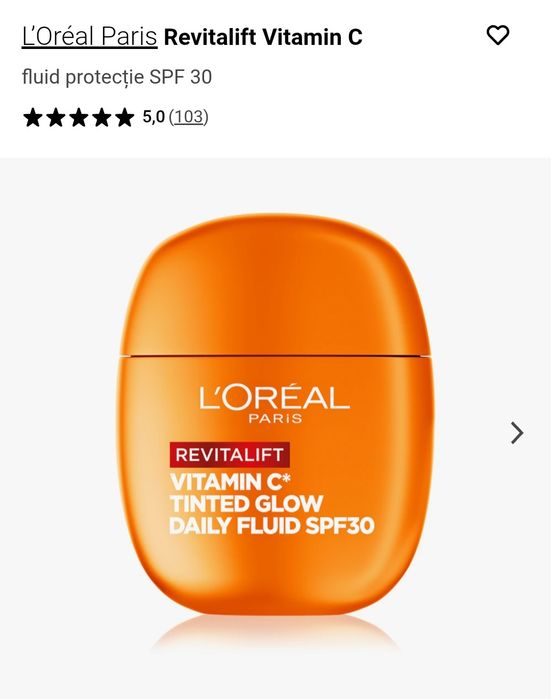 Revitalift Vitamin C L'Oreal
fluid protecție SPF 30