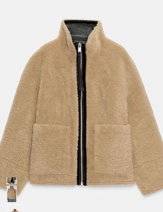 Zara
Двулицево яке от изкуствена агнешка кожа zw collection