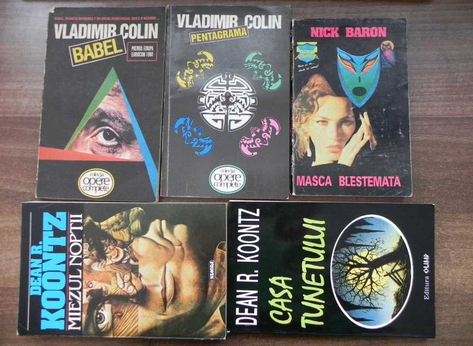 lot 24 carti  horror Dean Koontz Miezul noptii Lovecraft  Monstrul din prag Alien Strazi intunecate Antologie de urban fantasy George R R Martin