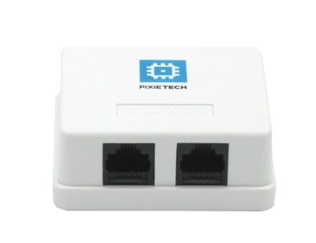 Розетка накладная RJ45, 2 порта, UTP, 5e кат.