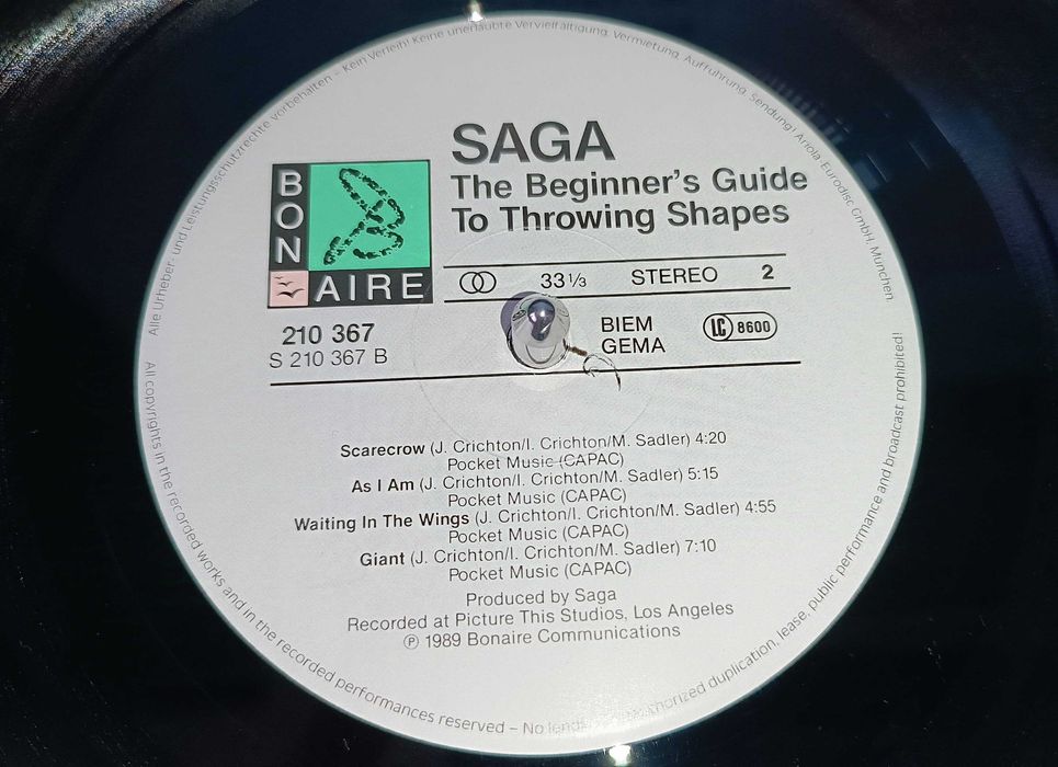 Грамофонна плоча SAGA - The beginner's guide to throwing shapes