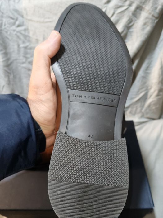 Стилни мъжки кларкове от естествена кожа TOMMY HILFIGER №43