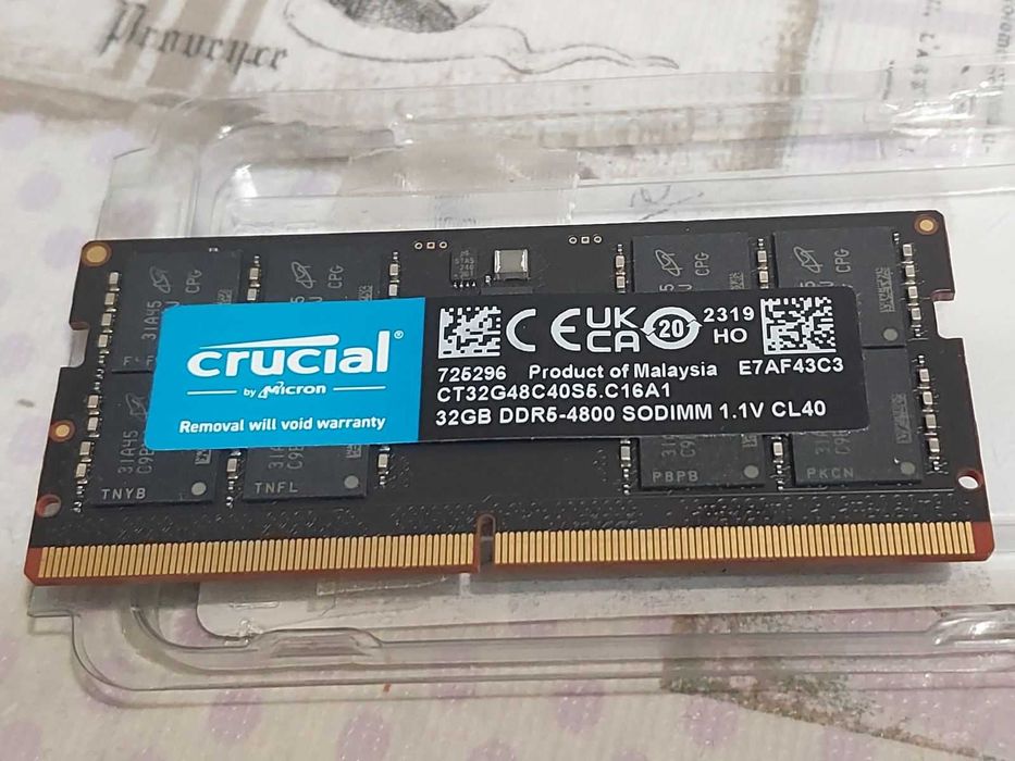 32GB DDR5 4800MT/s, 5600MT/s CL46 - RAM памет (SO-DIMM, за лаптоп)