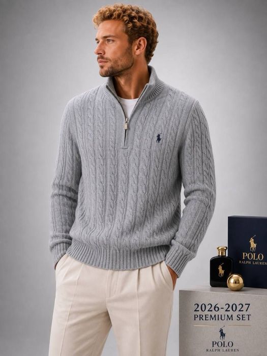 Polo Ralph Lauren Cable-Knit – мъжки пуловер с цип