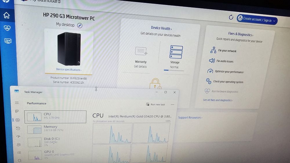 Calculator Office/nas HP 290g2,G5400,500gb hdd