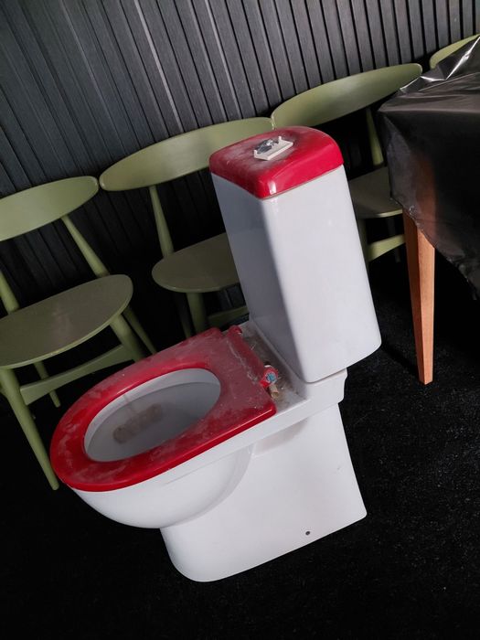 Унитаз с бочком и арматурой