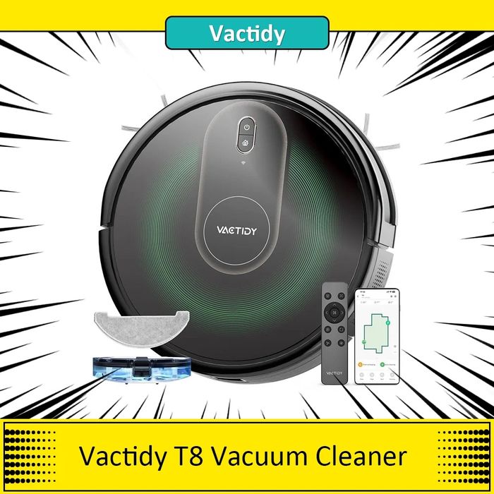 Прахосмукачка робот Vactidy T8 с моп и приложение