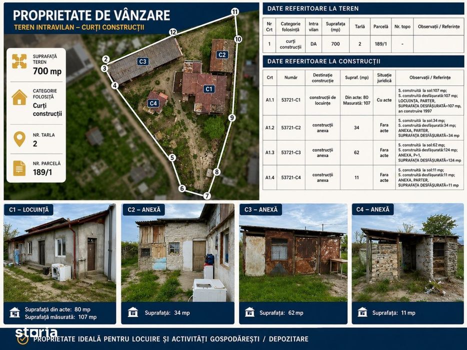 Casa si anexe + teren 700mp, Tulcea