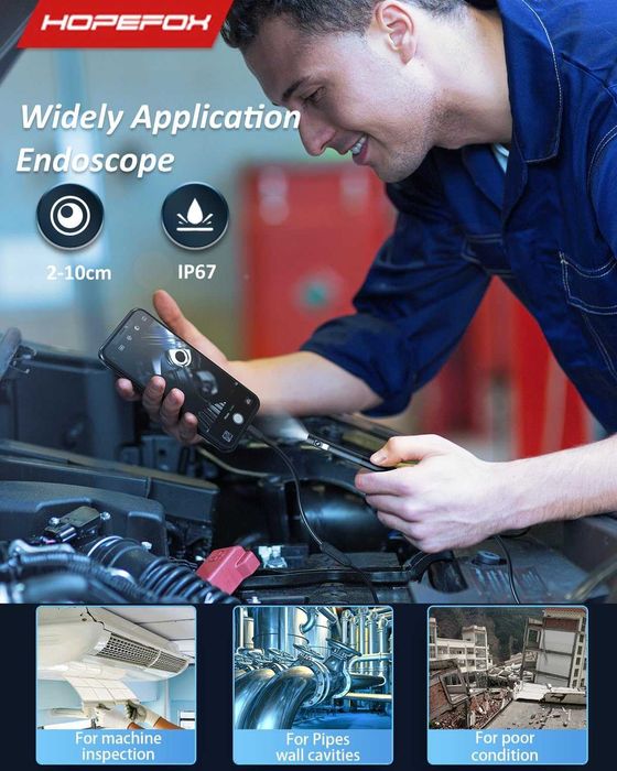 Ендоскопска инспекционна камера Hopefox със светлина