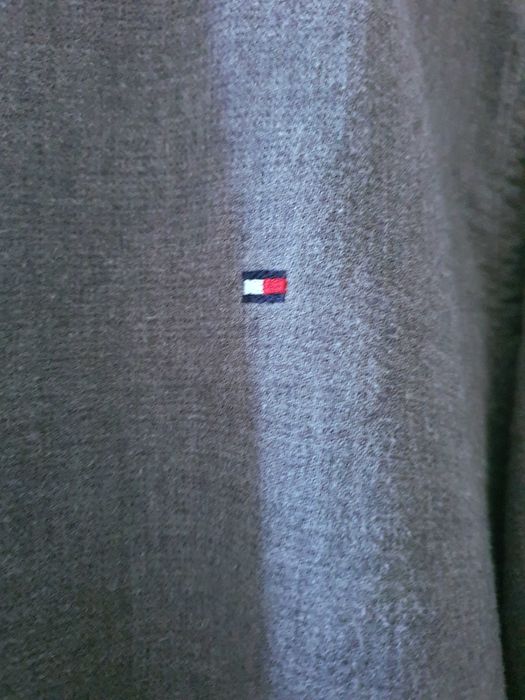 Tommy Hilfiger риза XL Regular Fit 100% памук сива, плътна материя