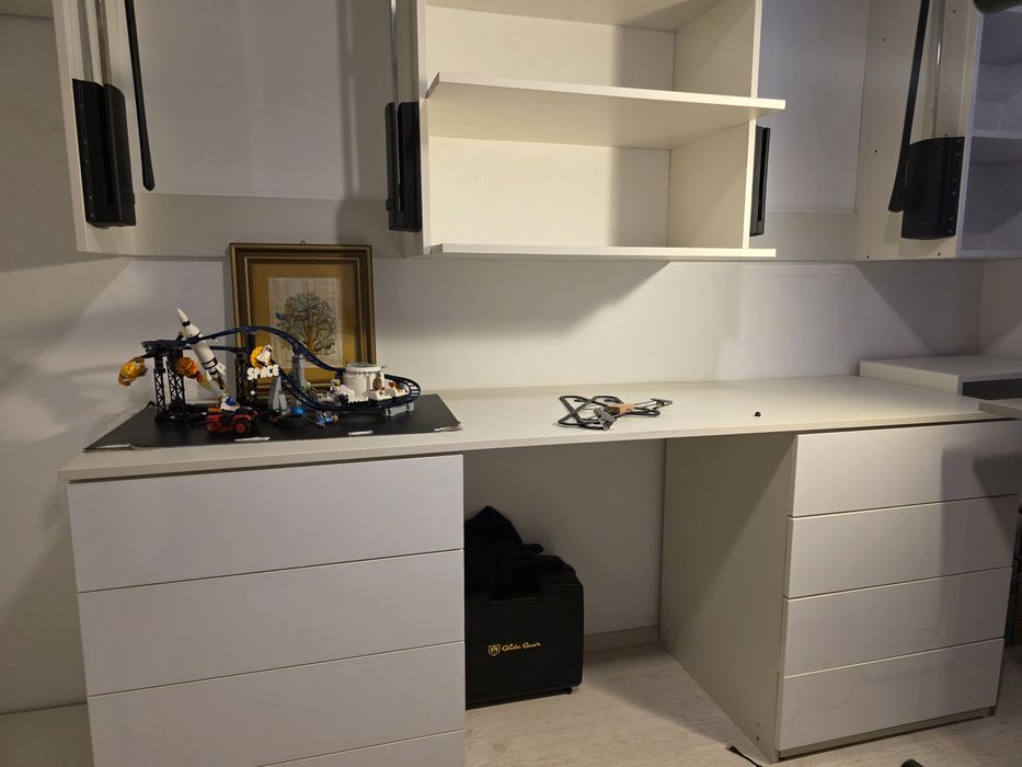 Dressing deschis - dressing dormitor pe colt din 2 bucati