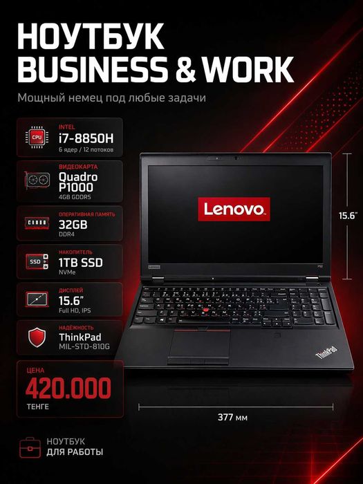 Ноутбук ThinkPad P52