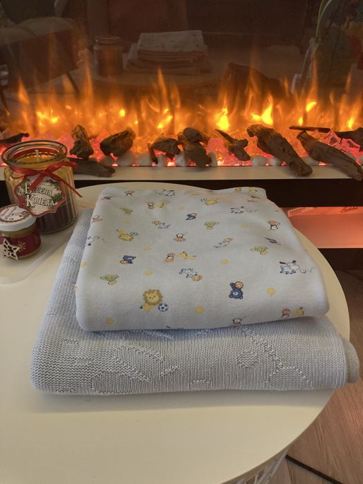 Бебешко плетено одеало + пелена