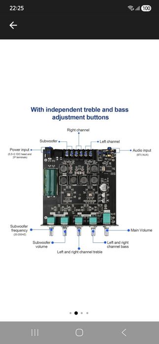 Amplificator audio, Zk TB21, 2.1 canale, subwoofer ultra-puternic