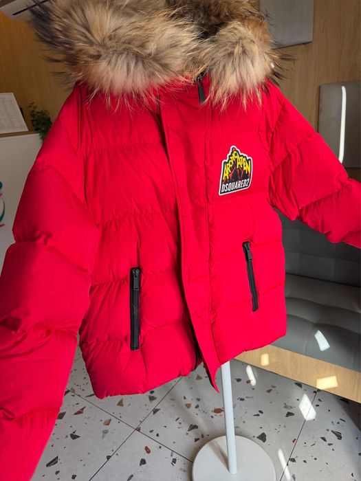 Geaca dsquared2 blana naturala