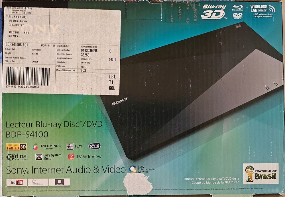 Blu-ray player 3D Sony BDP-S4100