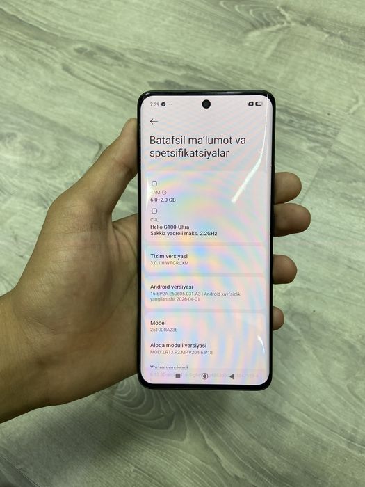 Note 15 yangi 6/128