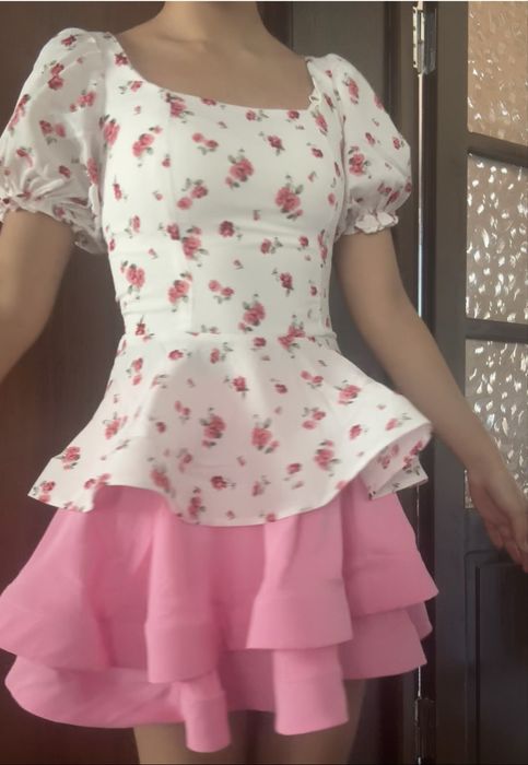 Цветочное платье, размер S