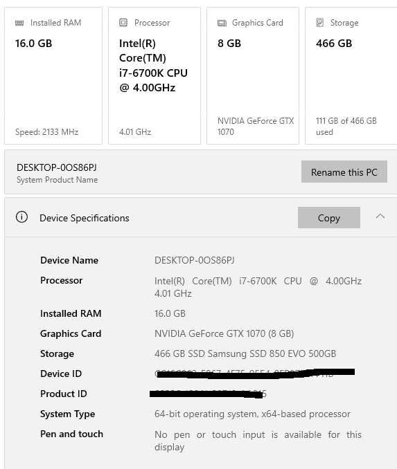 Sistem PC Gaming i7-6700K | Nvidia GTX 1070
