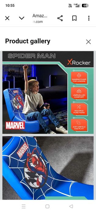 Scaun gaming XRocker marvel Spiderman stare ft bună ocazie