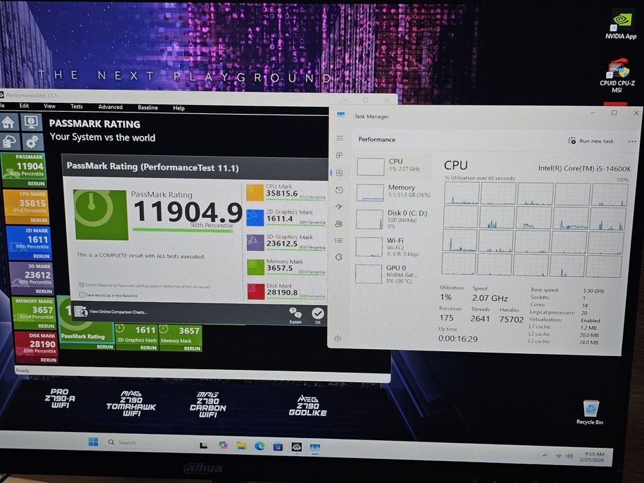 PC Gaming Nou i5 14600K | RTX 5060TI | 32GB RAM | 1TB SSD - Garantie