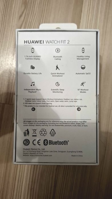 Huawei Watch Fit 2 bleu + curea neagră cadou