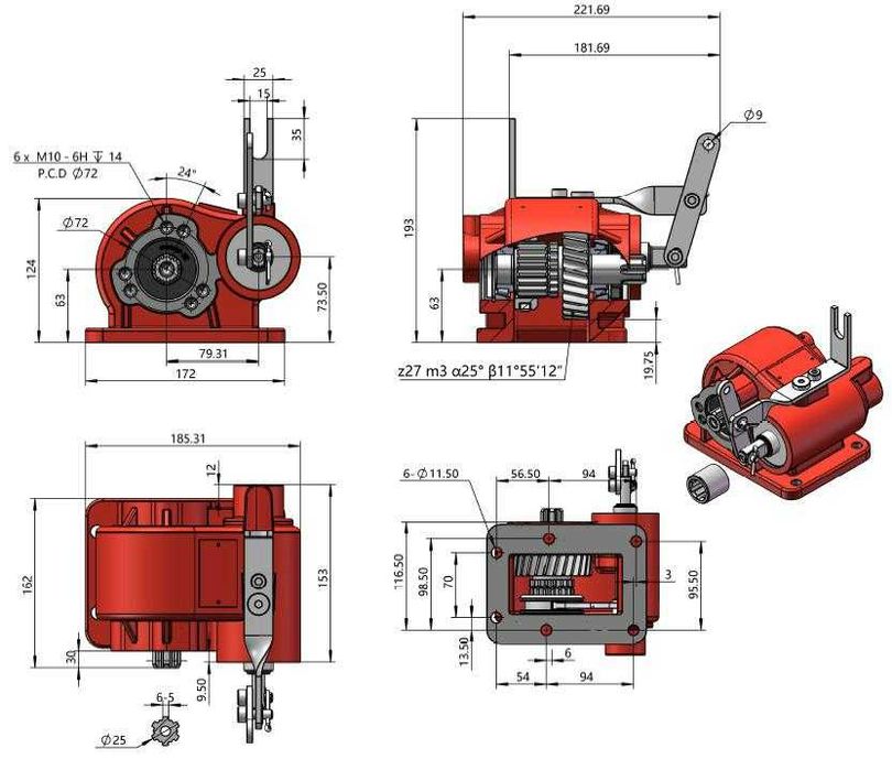 Коробка отбора мощности Mitsubishi