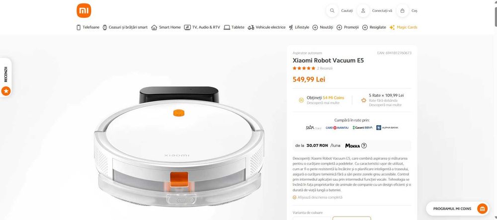 Aspirator robot Xiaomi E5