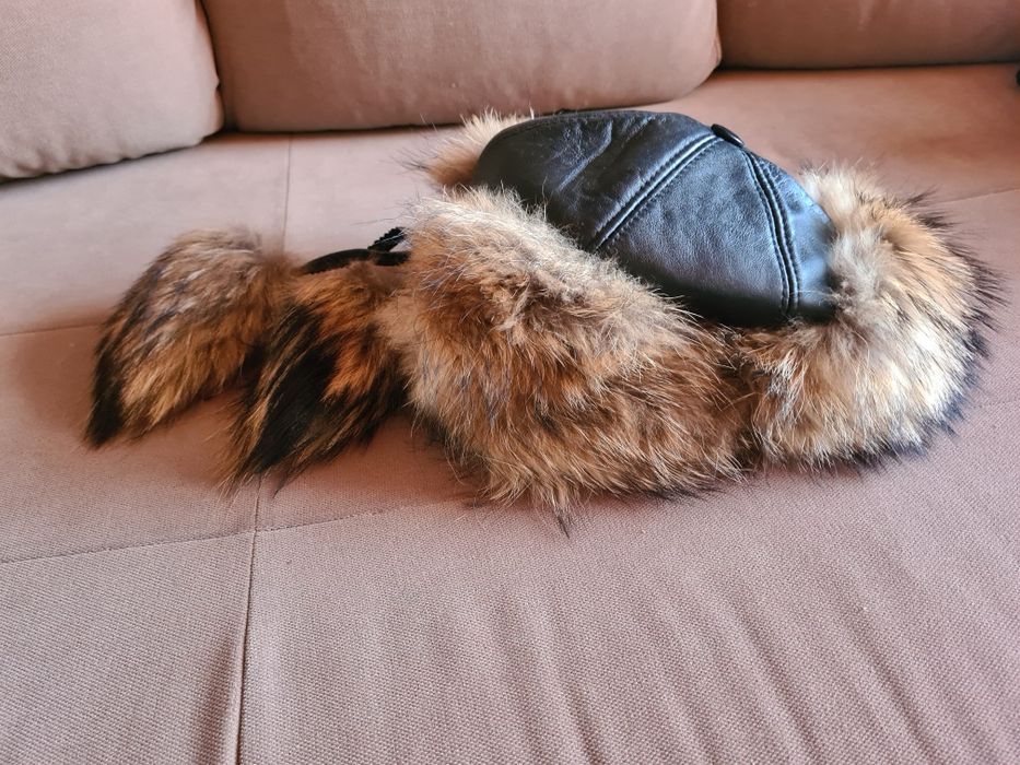 Шапка от лисица - естествена кожа