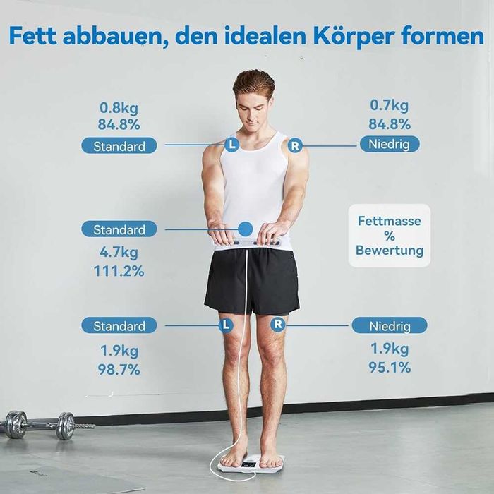 Cântare de analiză corporală Lepulse P1 cu 8 electrozi,20 de măsurare