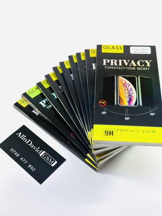 Folie Privacy | Folii Full Face | PREMIUM l iPhone 15 / 16 / 17 Pro