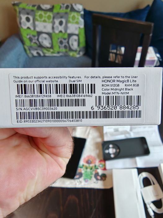 Honor Megic8Lite 512 Black,+PB