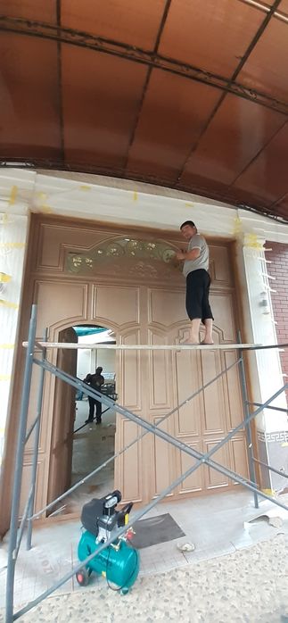 Darvoza reshotkalarga kraska lak sepamiz