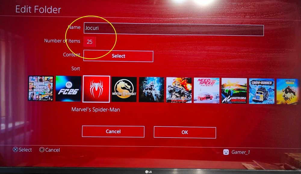 Jocuri PS4+PS4 Modat cu FC 26, GTA V cu Mod Menu, Spiderman, Minecraft