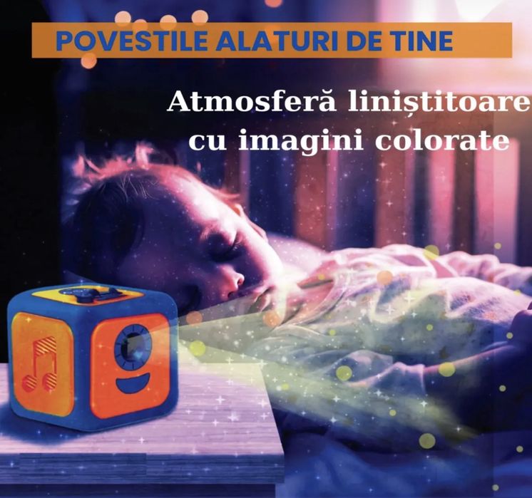 Proiector cu Povesti Noi pe perete sau tavan, Idea, +3 ani