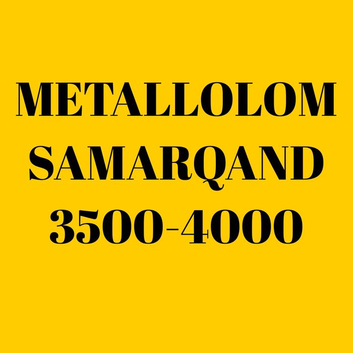 Metallom qayta ishlash Samarqand