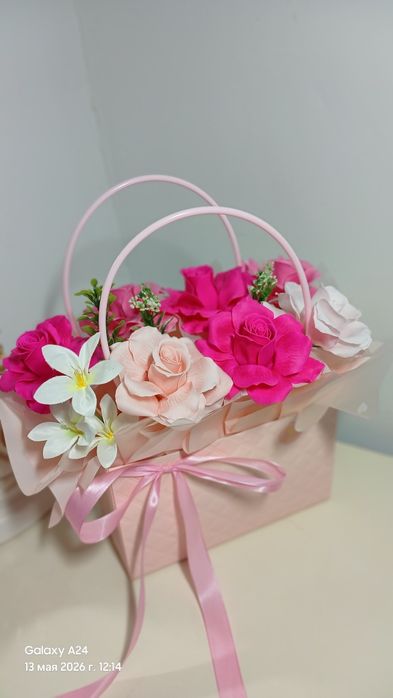 Букет из мыльных роз