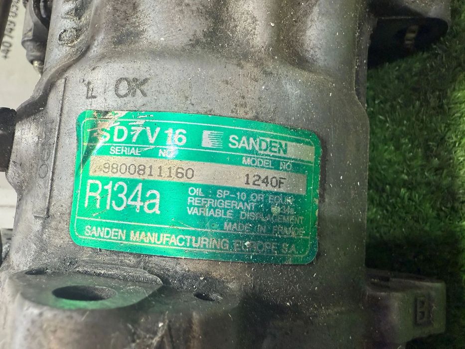 COMPRESOR AC CITROEN Berlingo / C8 C5 / PEUGEOT 406 / 607 / 307 / 807 / FIAT/ LANCIA / COD OEM SD7V16 1240F